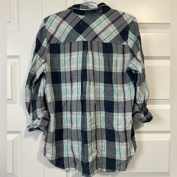 Kut from the Kloth Plaid Button Down Shirt - Picture 2 of 5